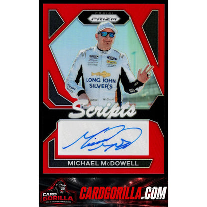 2024 Panini Prizm #S-MML Michael McDowell Scripts Red #/99