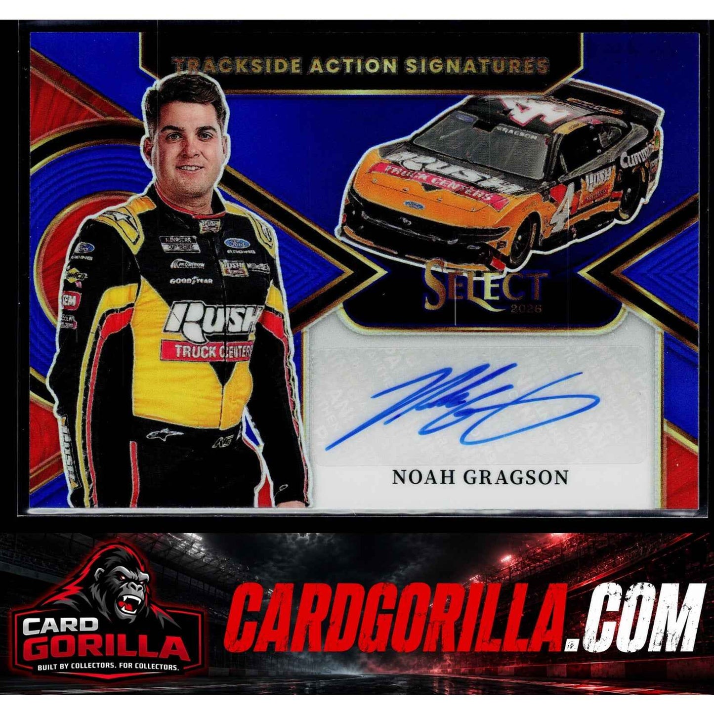 2026 Panini Select #TAS-NGN Noah Gragson Trackside Action Signatures Blue #/99