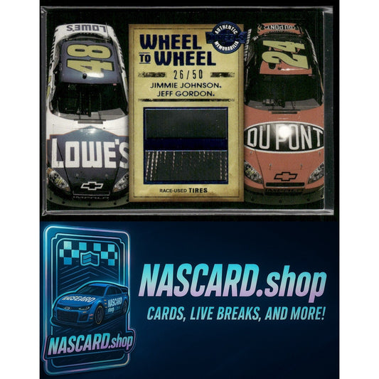 2010 Wheels Main Event Jimmie Johnson Jeff Gordon Wheel to Wheel /50 - NASCARD.shop