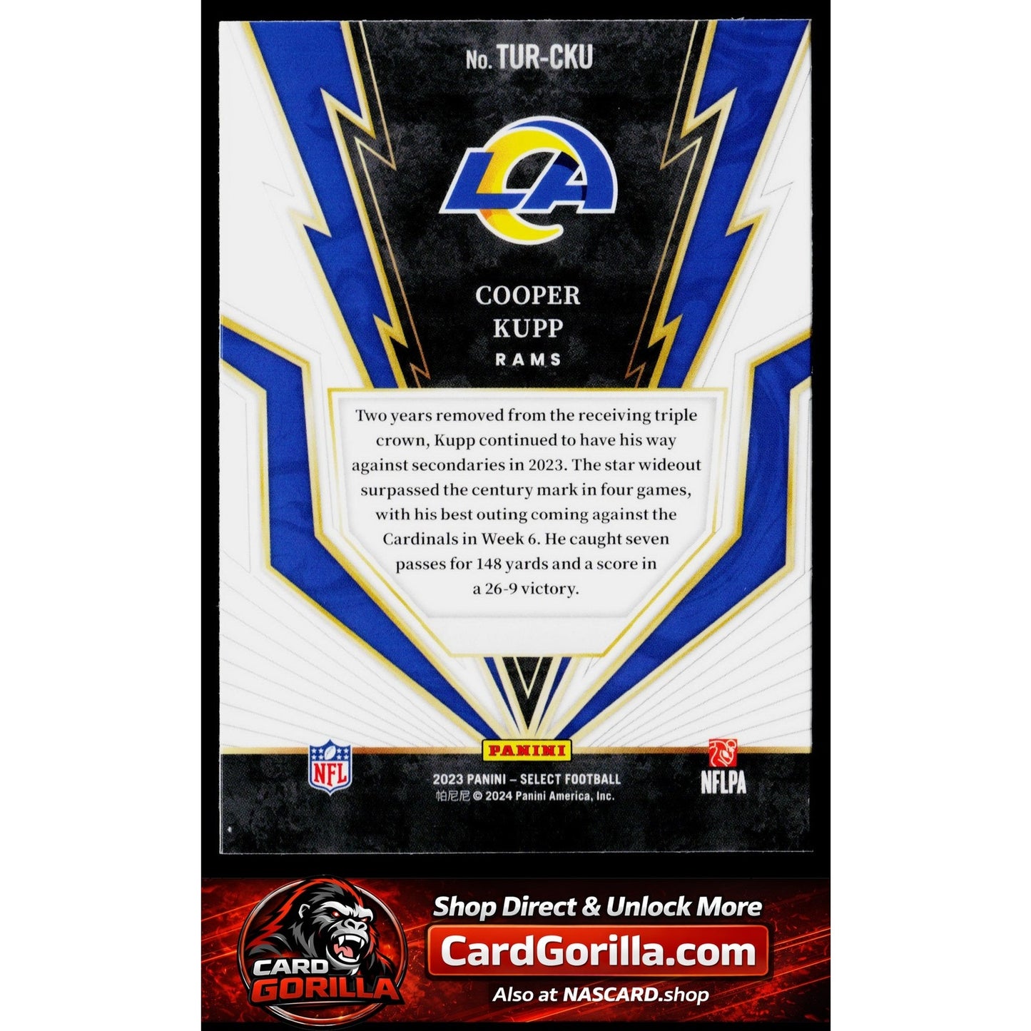 2023 Panini Select #TUR-CKU Cooper Kupp Turbocharged