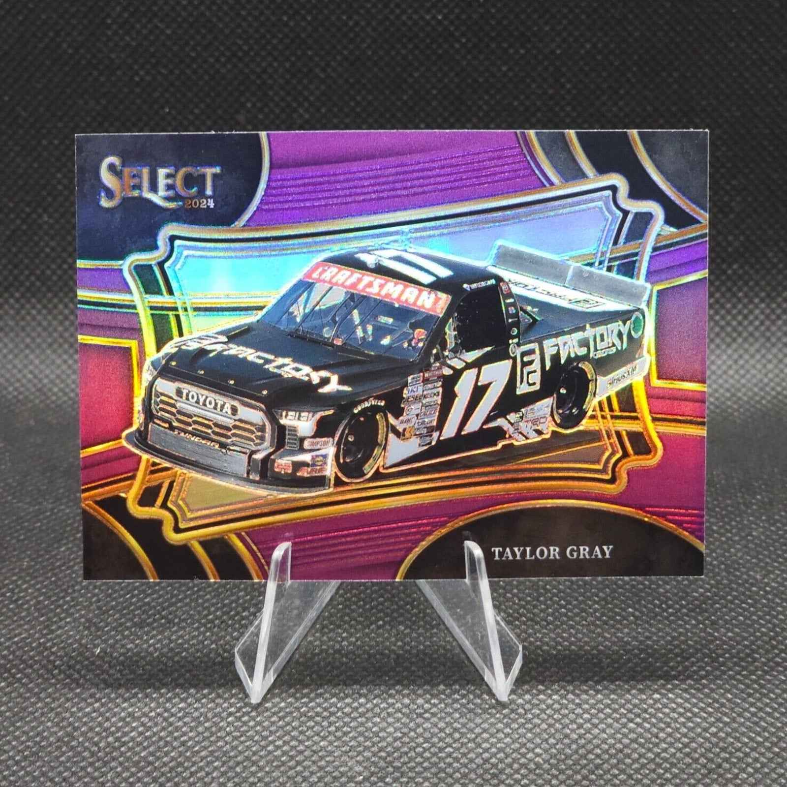 2024 Panini Select Racing Pit Road Purple Prizm #138 Taylor Gray 53/75 - NASCARD.shop
