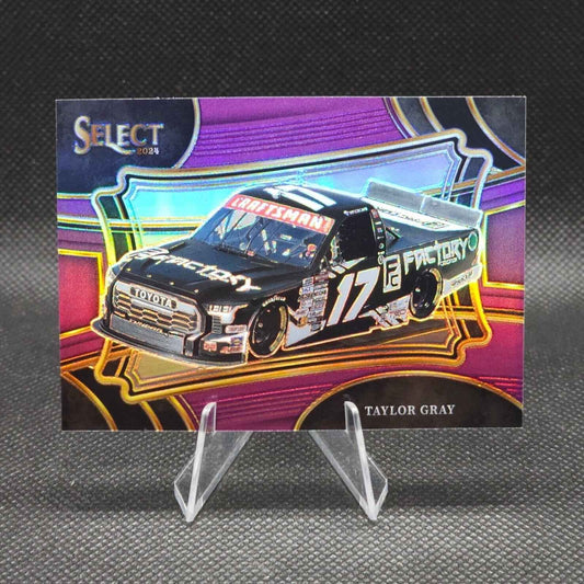 2024 Panini Select Racing Pit Road Purple Prizm #138 Taylor Gray 53/75 - NASCARD.shop