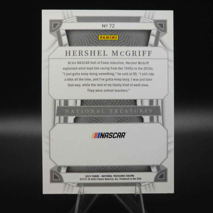 2023 National Treasures NASCAR Diamond Anniversary Hershel McGriff #72 Green /5 - NASCARD.shop