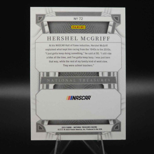 2023 National Treasures NASCAR Diamond Anniversary Hershel McGriff #72 Green /5 - NASCARD.shop