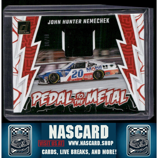 2024 Donruss #PMM-JHN John Hunter Nemechek Pedal to the Metal Materials Gold - NASCARD.shop