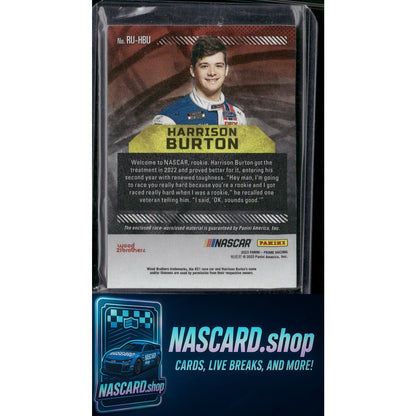 2023 Panini Prime #RU-HBU Harrison Burton Race Used Sheet Metal #/99 - NASCARD.shop
