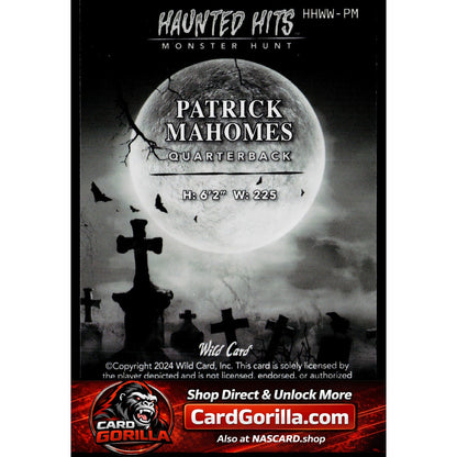 2024 Wild Card Haunted Hits Promo Werewolf Rainbow Purple Patrick Mahomes #/2