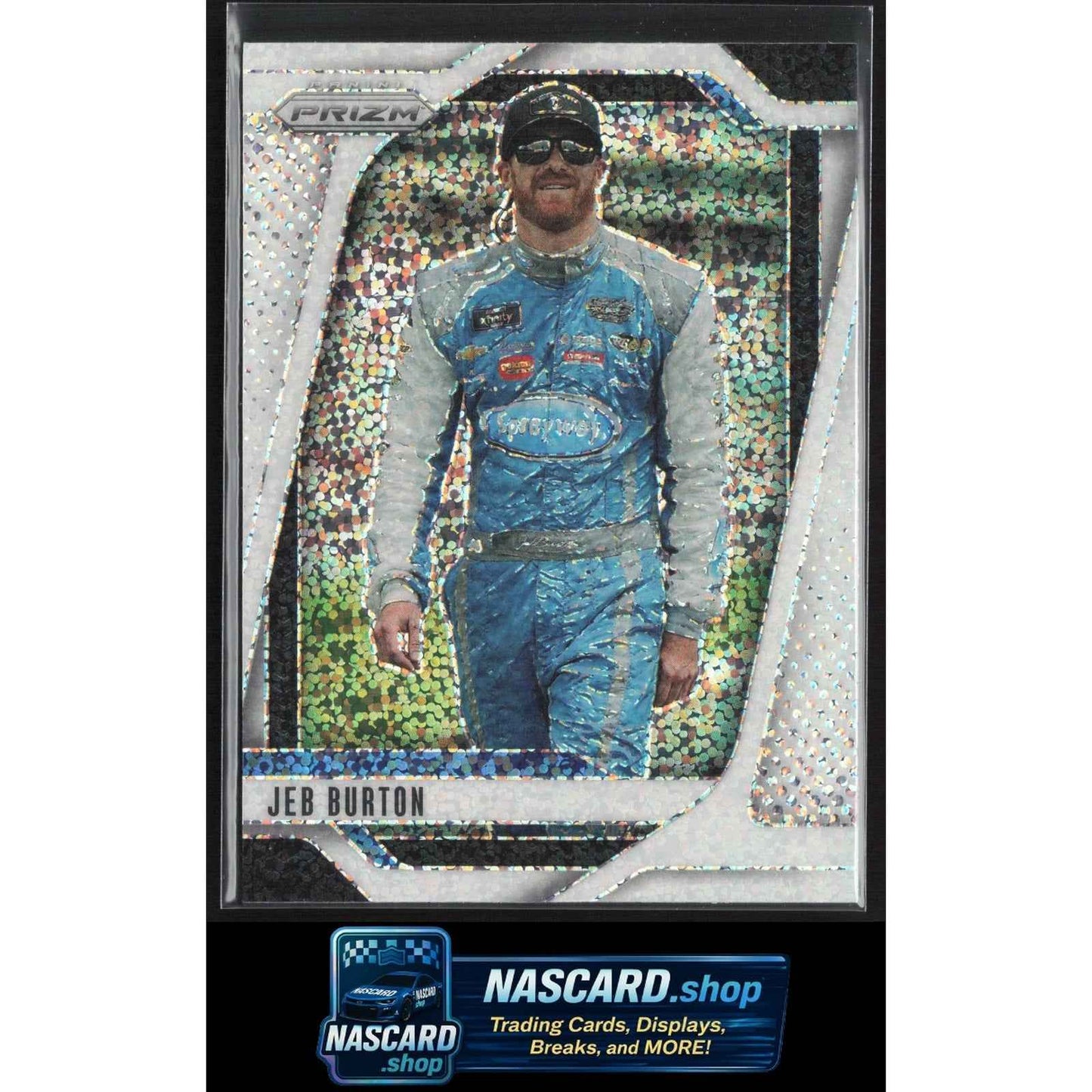 2025 Panini Prizm #18 Jeb Burton White Sparkle