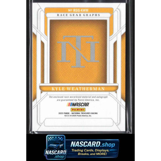 2025 Panini National Treasures Kyle Weatherman Race Gear Graphs Holo Gold #/10