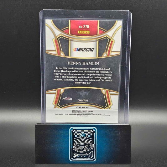 2024 Panini Select Racing Trackside Red And Blue Prizm #270 Denny Hamlin /25 - NASCARD.shop