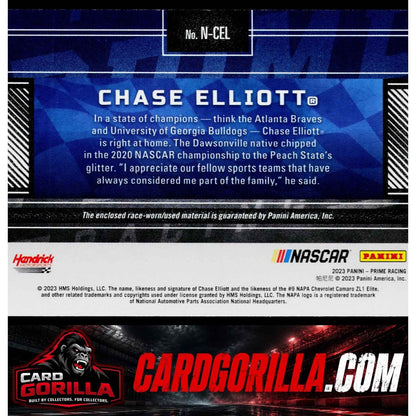 2023 Panini Prime #N-CEL Chase Elliott Names Firesuits #/99