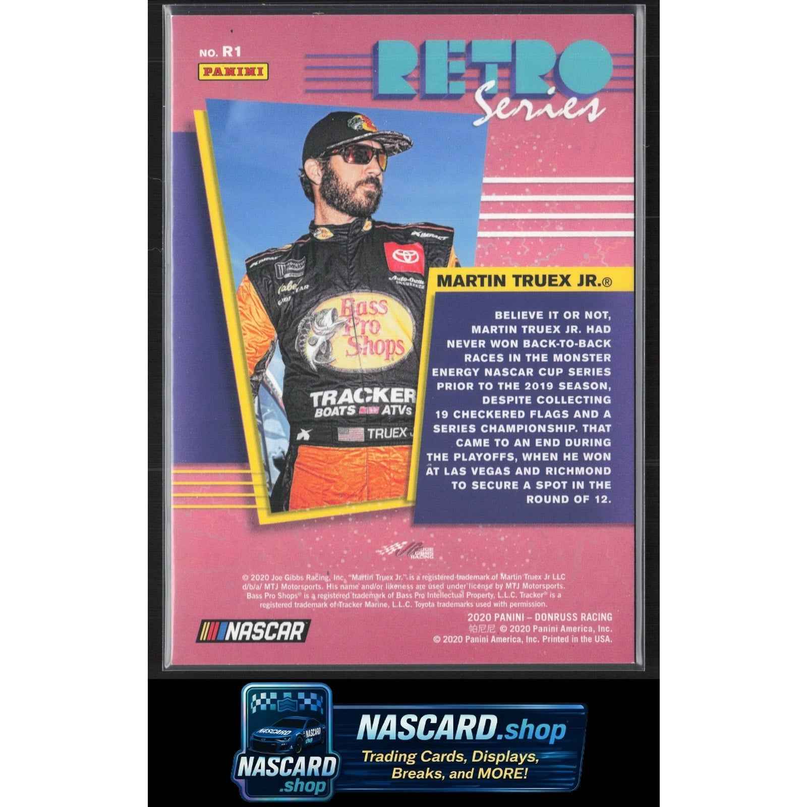 2020 Donruss #R1 Martin Truex Jr. Retro Series Xplosion #/10