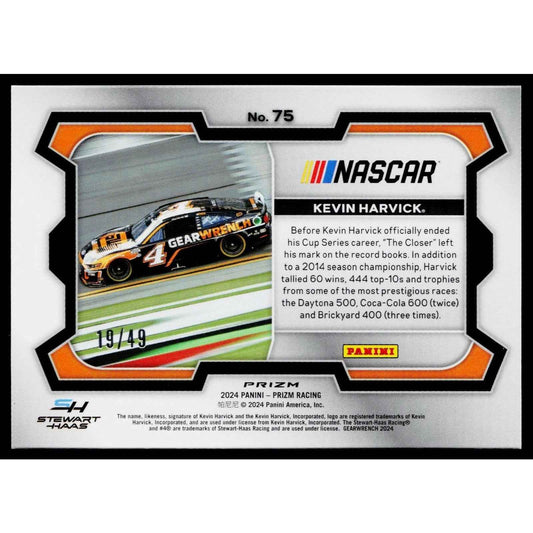 2024 Panini Prizm #75 Kevin Harvick Carolina Blue #/49