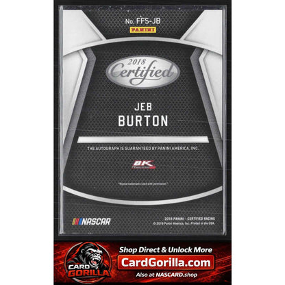 2018 Panini Certified #FFS-JB Jeb Burton Fresh Faces Signatures Red #/60