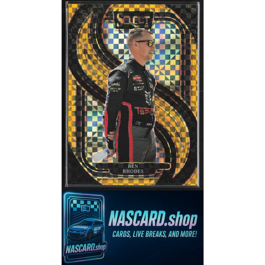 2025 Panini Select #288 Ben Rhodes Gold Power Plaid #/13