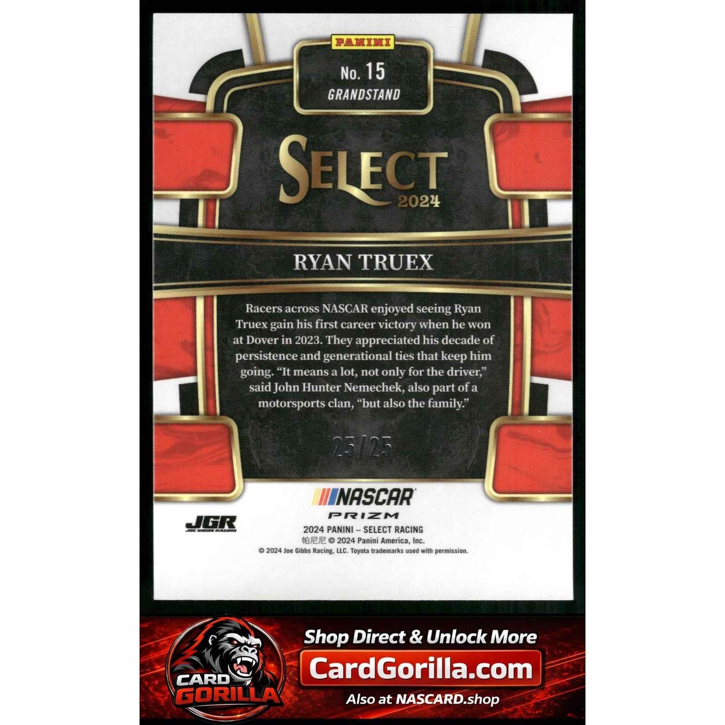 2024 Panini Select #15 Ryan Truex Tie-Dye Prizms #/25