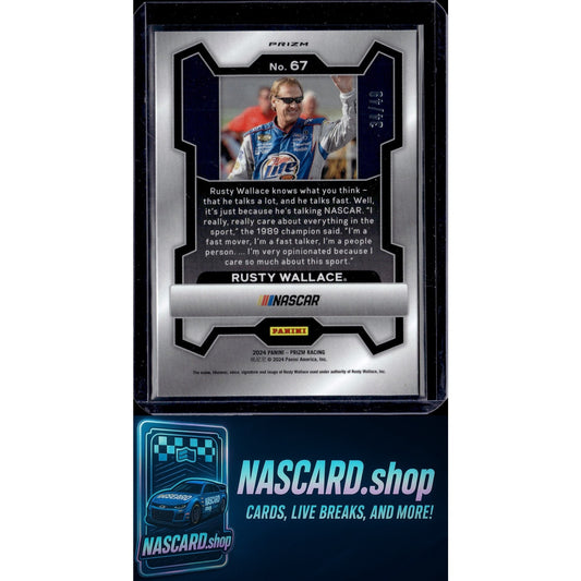 2024 Panini Prizm #67 Rusty Wallace Carolina Blue #/49 - NASCARD.shop