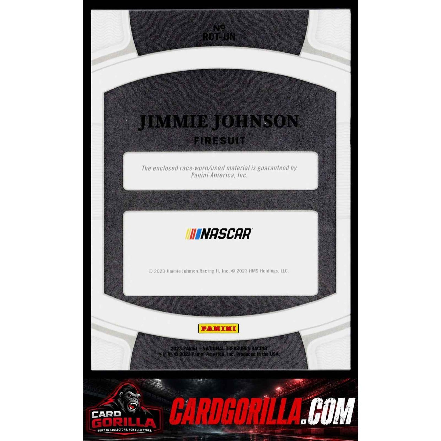 2023 National Treasures Jimmie Johnson Race Day Treasures Firesuits Prime #/10