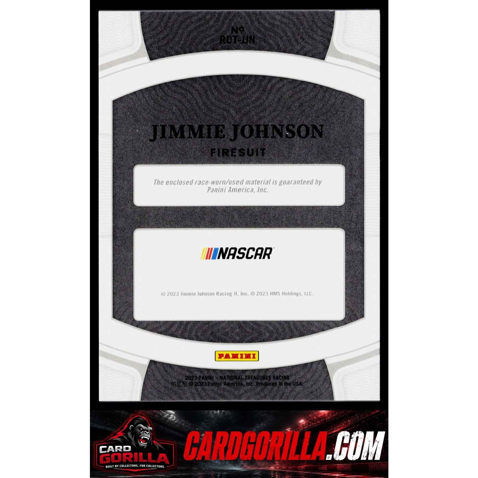 2023 National Treasures Jimmie Johnson Race Day Treasures Firesuits Prime #/10