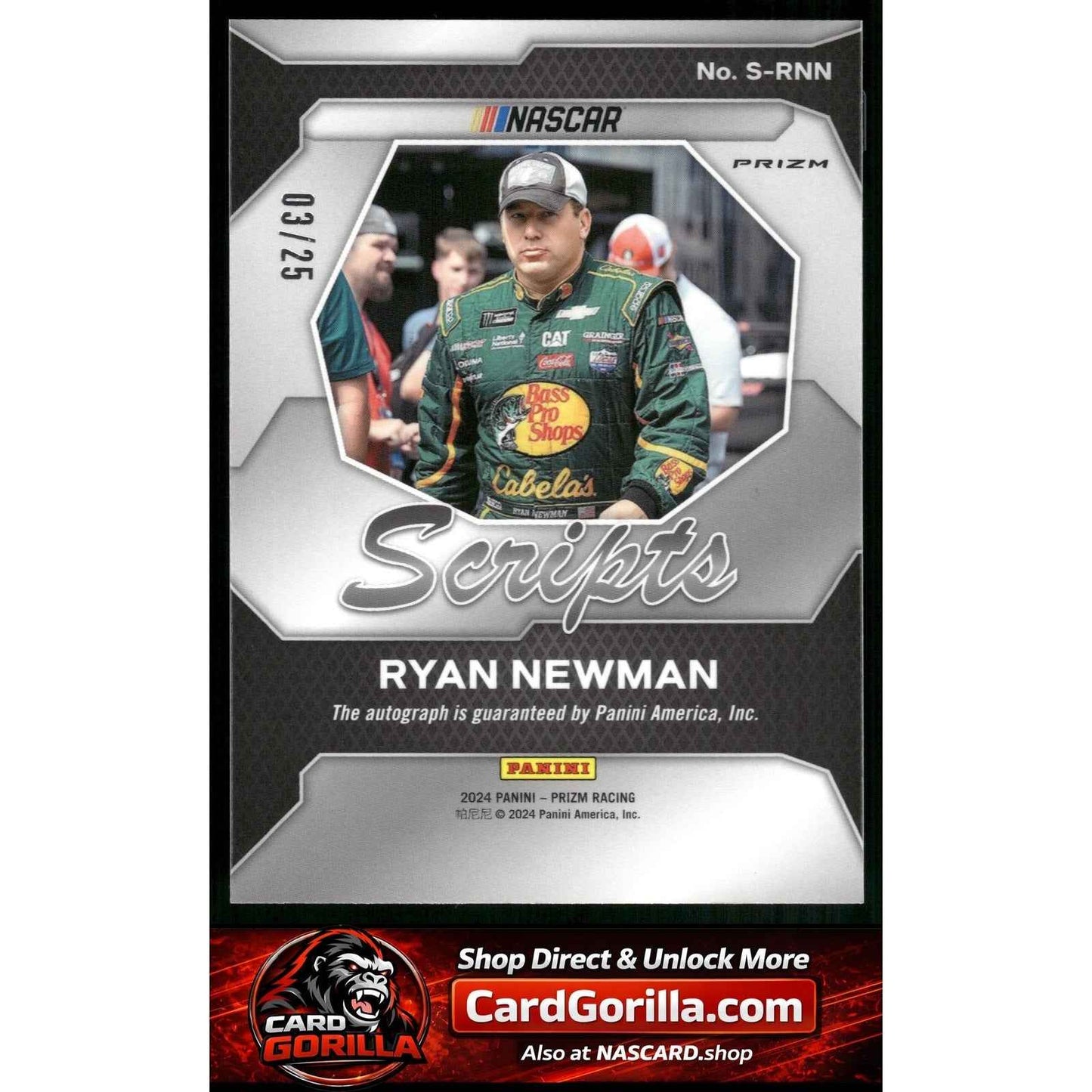 2024 Panini Prizm #S-RNN Ryan Newman Scripts Mojo #/25
