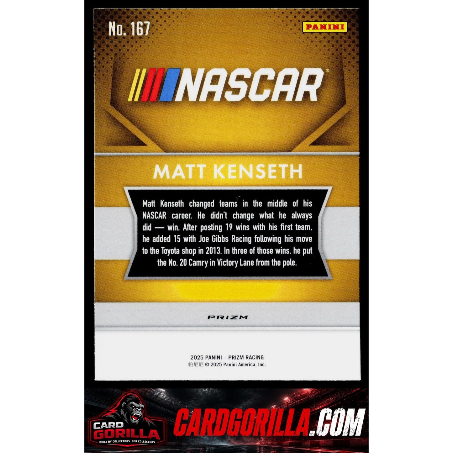 2025 Panini Prizm #167 Matt Kenseth White Sparkle