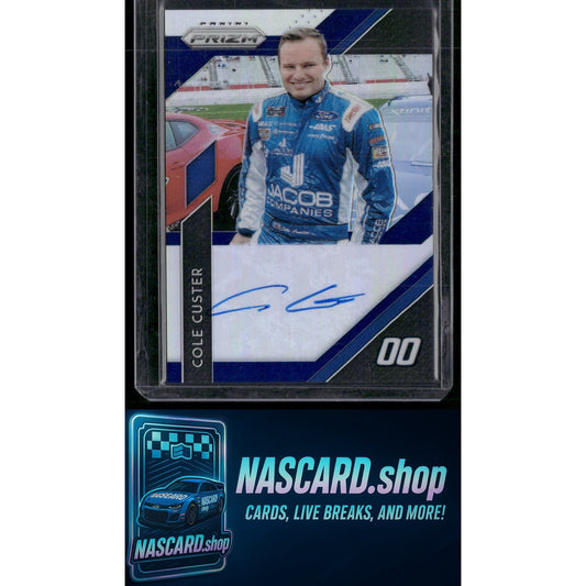 2019 Panini Prizm #DS-CC Cole Custer Driver Signatures Blue Prizm #/75