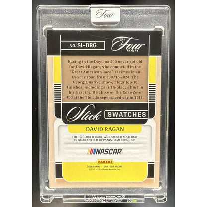 2026 Panini Turn Four Racing David Ragan #SL-DRG Slick Swatches 70/99 MEM