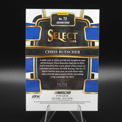 2024 Panini Select Grandstand Tie-Dye Prizm #72 Chris Buescher /25 - NASCARD.shop