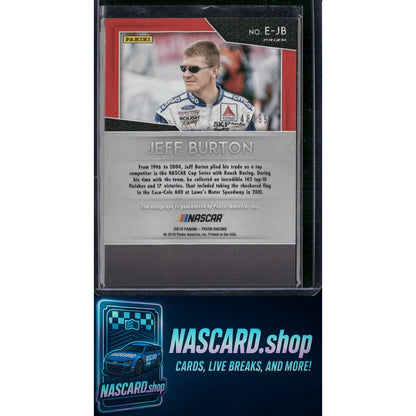 2019 Panini Prizm #E-JB Jeff Burton Endorsements Green Prizm #/99 - NASCARD.shop