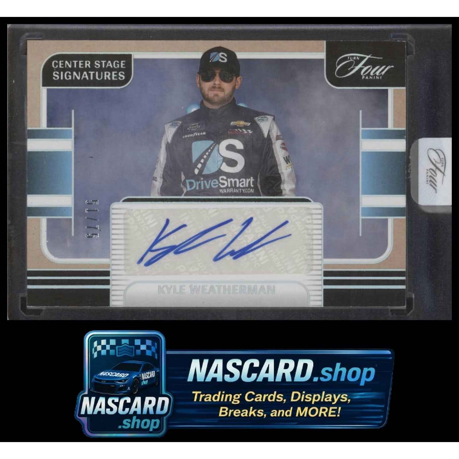 2025 Panini Turn Four Kyle Weatherman Center Stage Signatures Holo Silver #/75