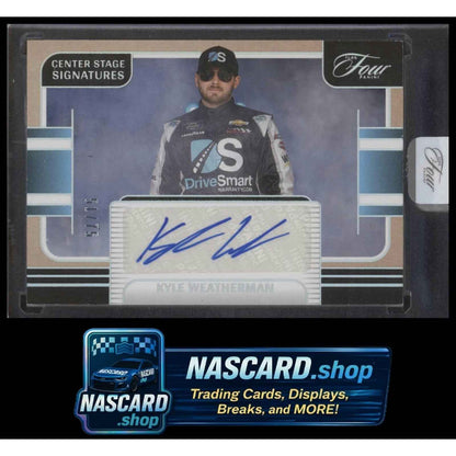 2025 Panini Turn Four Kyle Weatherman Center Stage Signatures Holo Silver #/75