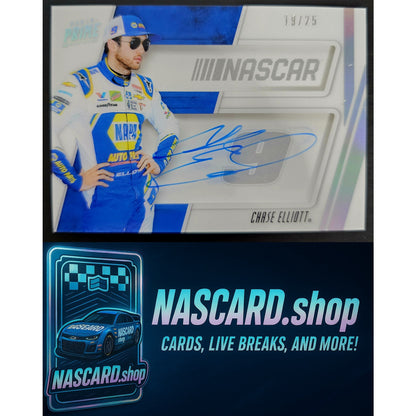 2019 Panini Prime Chase Elliott NASCAR Shadowbox Signatures Car Number #/25