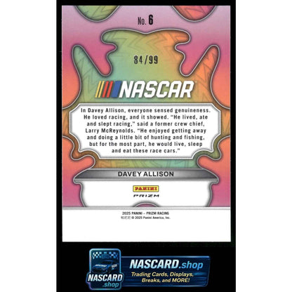 2025 Panini Prizm #6 Davey Allison Groovy Red #/99