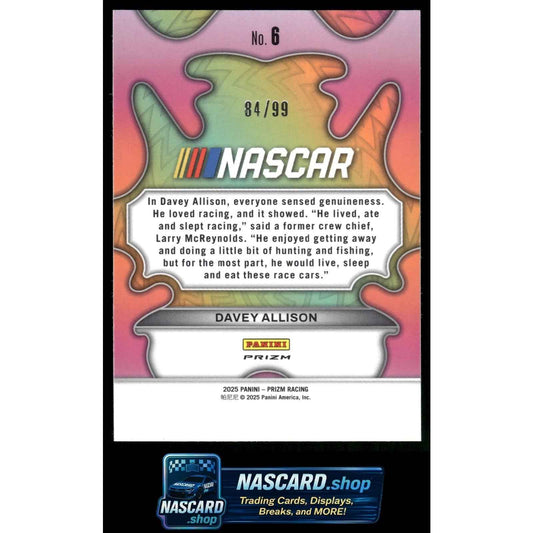 2025 Panini Prizm #6 Davey Allison Groovy Red #/99