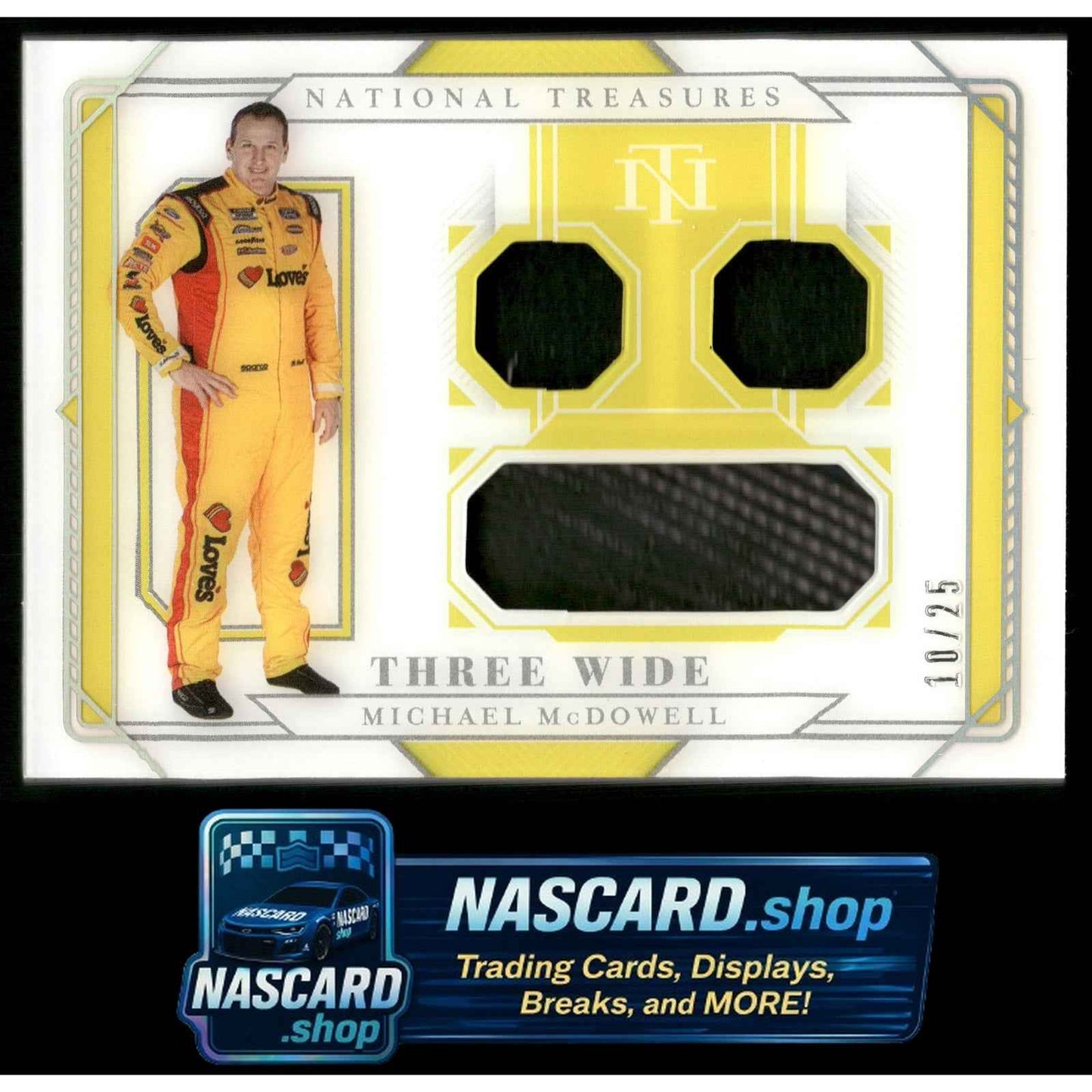 2021 Panini National Treasures #TW-MM Michael McDowell Three Wide #/50