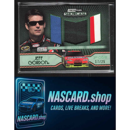 2010 Press Pass Showcase Jeff Gordon Elite Exhibit Memorabilia-3rd Gear #/25