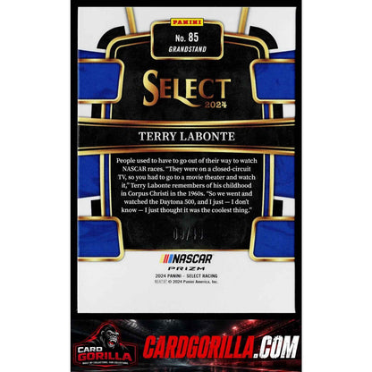 2024 Panini Select #85 Terry Labonte Black and Blue Prizms #/49