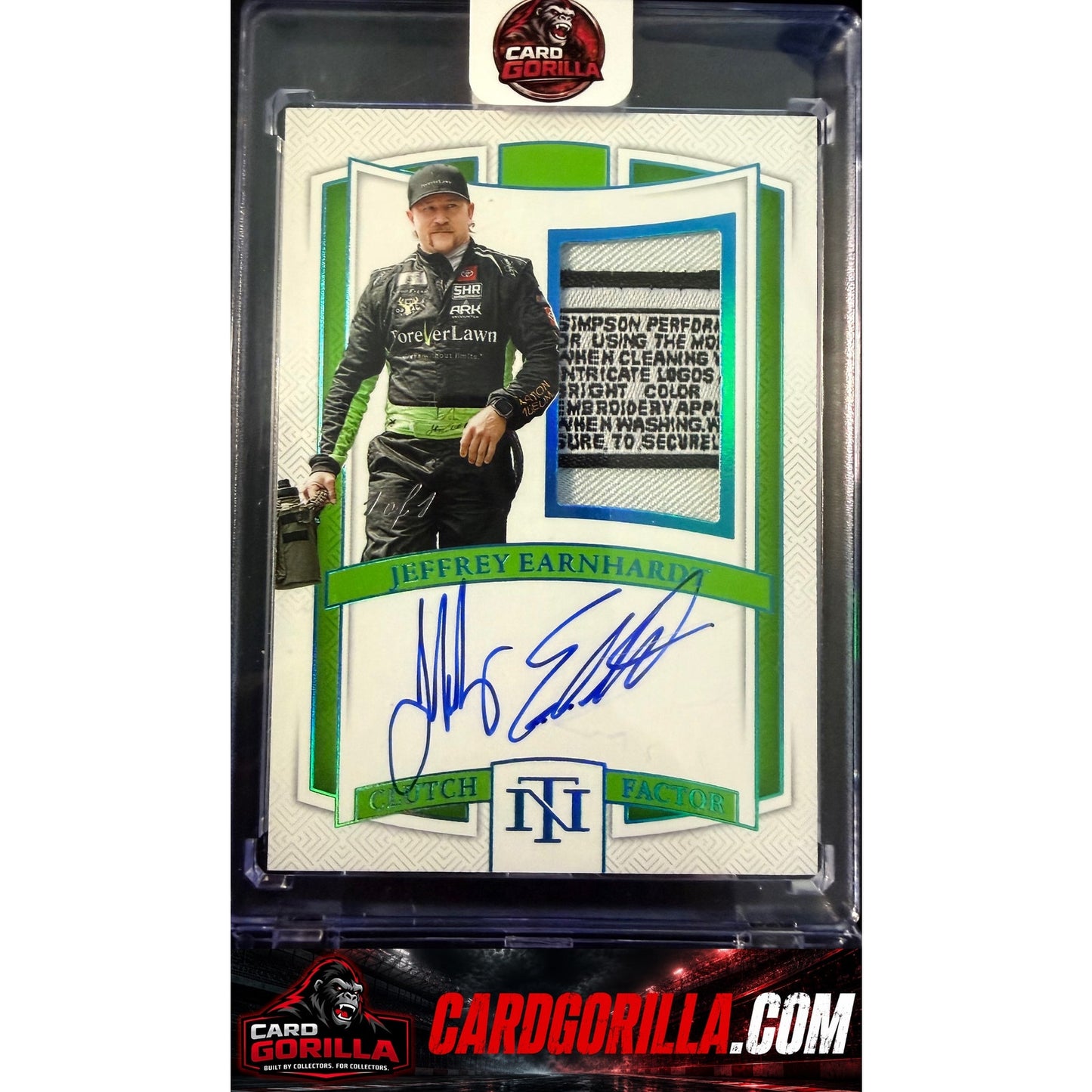2025 National Treasures Jeffrey Earnhardt Clutch Factor Signatures Platinum #1/1