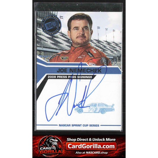 2008 Press Pass #NNO Joe Nemechek Signings Blue #/25