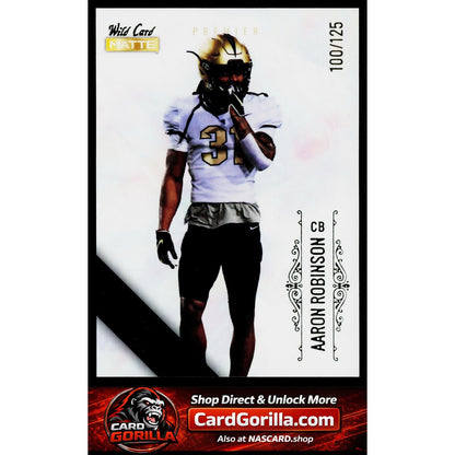 2021 Wild Card Matte #MBC-53 Aaron Robinson 10 Stripe Black #/125