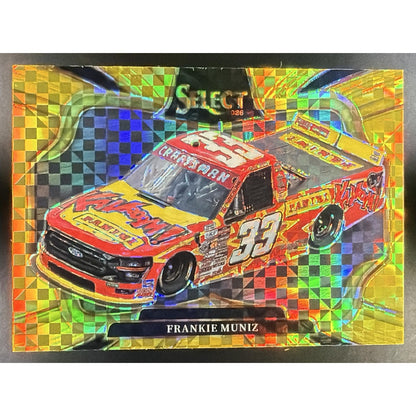2026 Panini Select NASCAR Frankie Muniz #136 Set - Pit Road Gold Power Plaid /13
