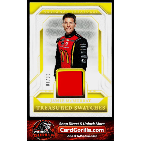 2025 National Treasures Jamie McMurray Treasured Swatches Holo Gold #10/10