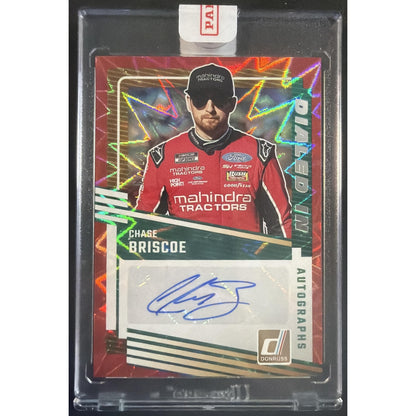 2025 Panini Donruss NASCAR Chase Briscoe #6 Dialed In Auto Red Xplosion /49