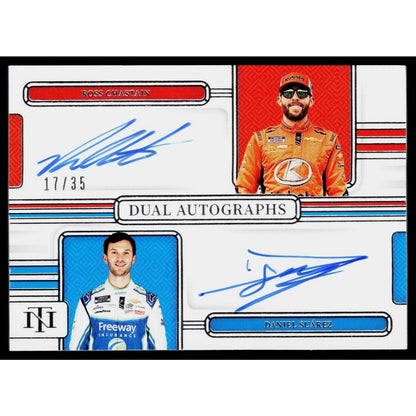 2025 Panini National Treasures Ross Chastain/Daniel Suarez Dual Autographs #/35