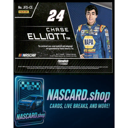 2017 Panini Torque Chase Elliott Jumbo Firesuit Signatures Purple #/10 RC