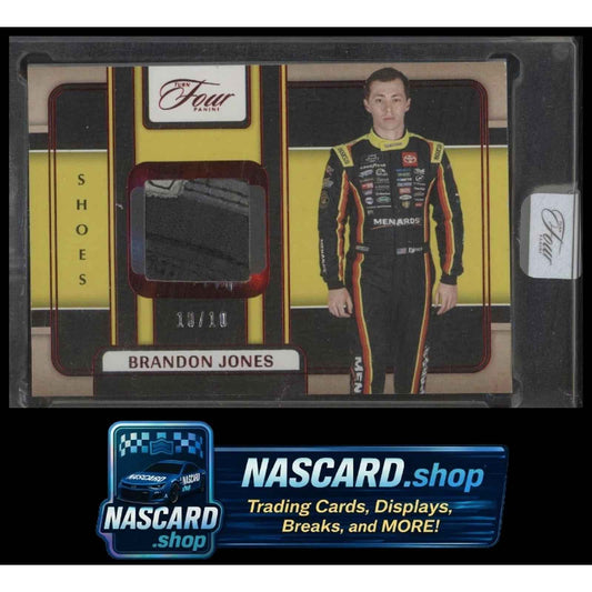 2025 Panini Turn Four #SH-BJN Brandon Jones Shoes Red #/10