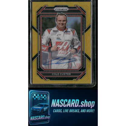 2023 Panini Prizm #70 Cole Custer Gold Prizm Signatures #/10