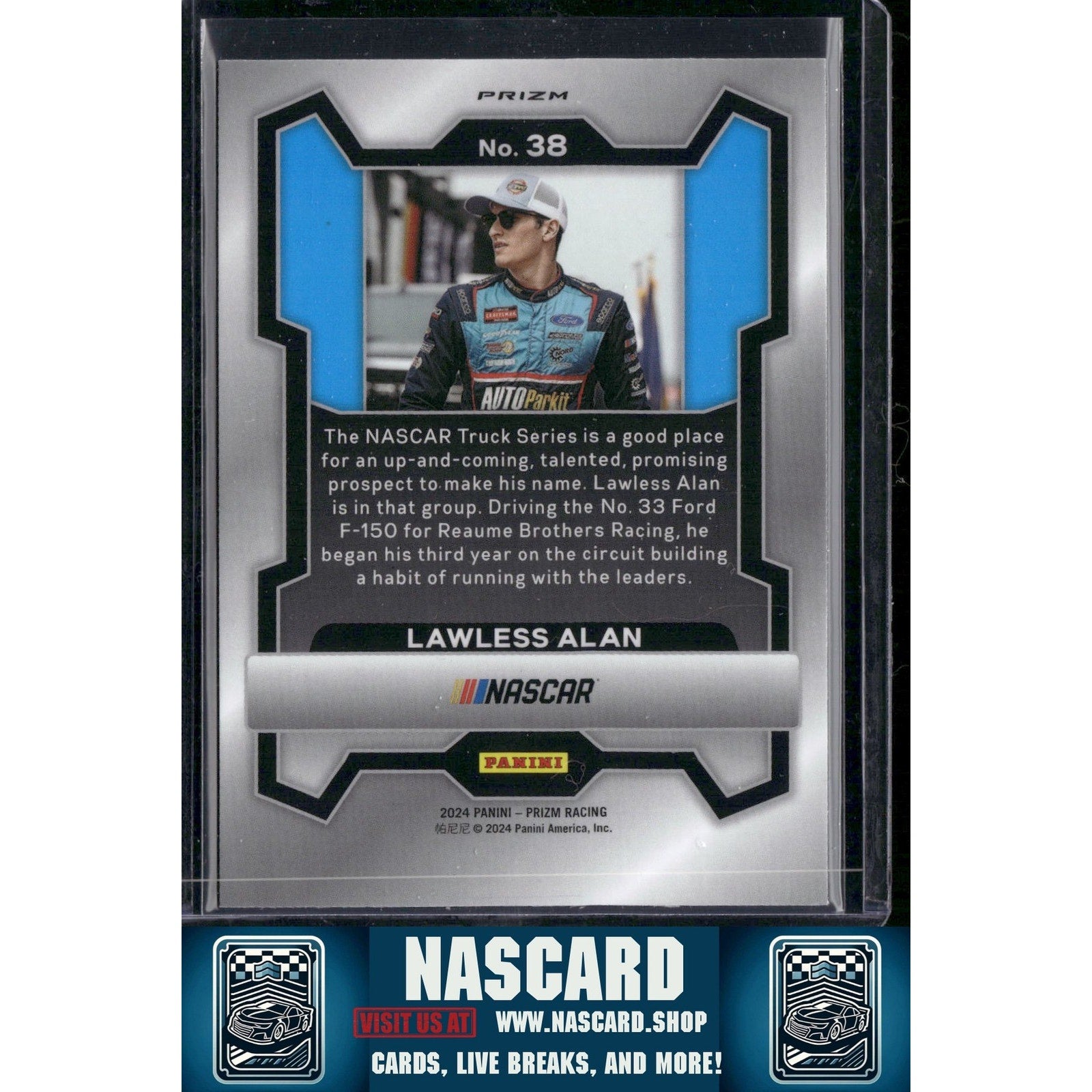 2024 Panini Prizm #38 Lawless Alan White Sparkle - NASCARD.shop