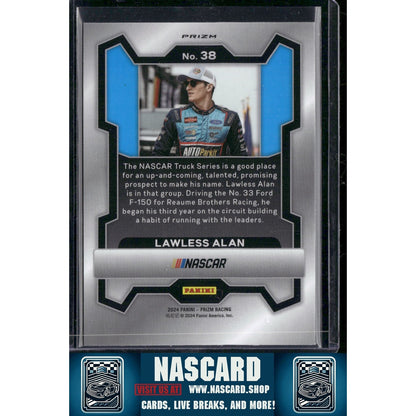2024 Panini Prizm #38 Lawless Alan White Sparkle - NASCARD.shop
