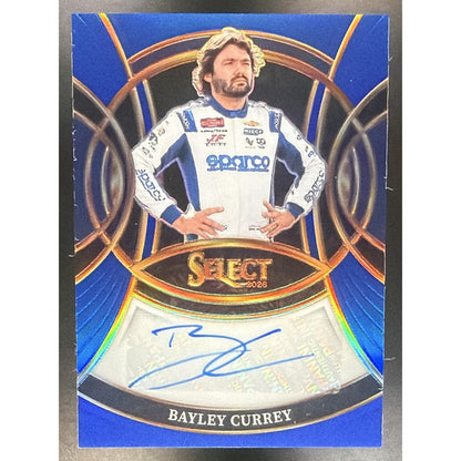 2026 Panini Select NASCAR Bayley Currey #S-BCY Signatures Blue Prizms /99 Auto
